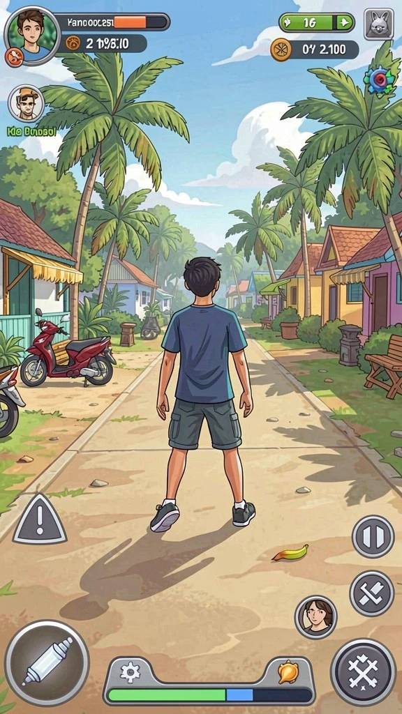 rprr - Screenshot menampilkan mode multiplayer yang menyenangkan bersama teman.